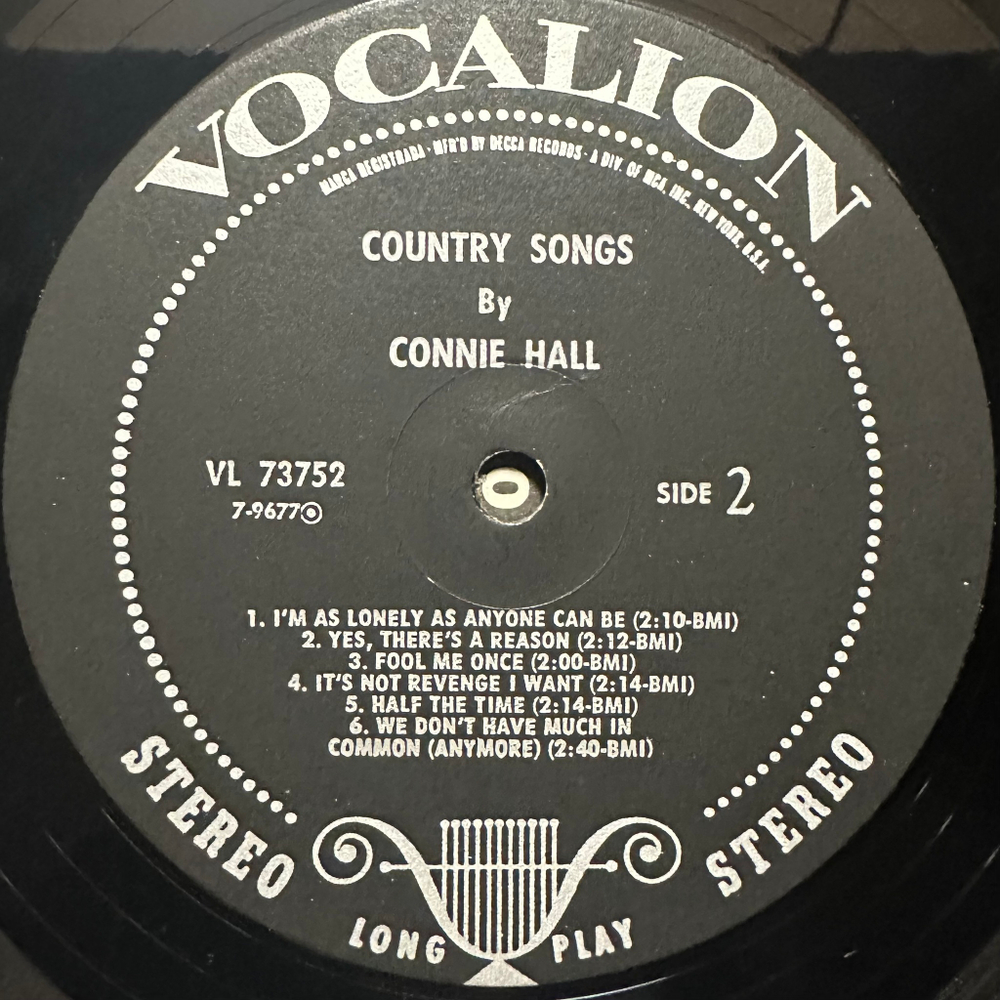 Connie Hall - Country Songs (США 1965г.)