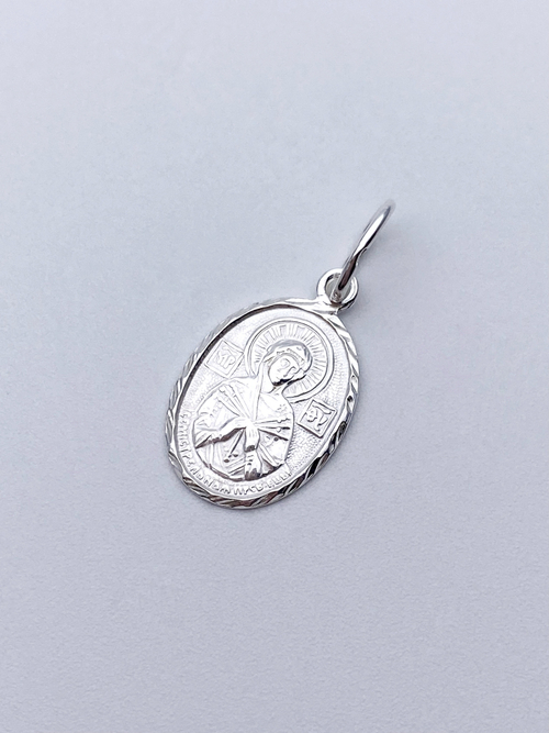 Образок из серебра/Без покрытия/С подвижным ухом/Семистрельная