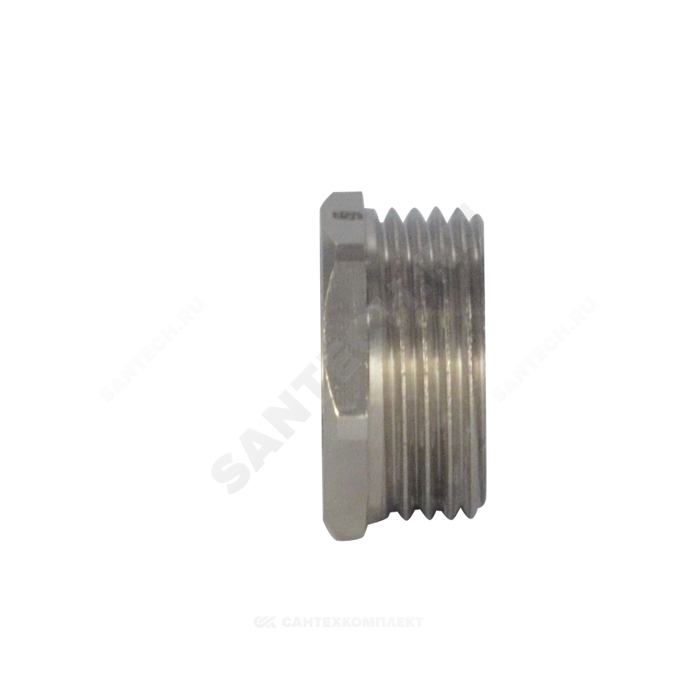 Футорка латунь никель Ду 32х25 (1 1/4"х1") НР/ВР SantechSystems
