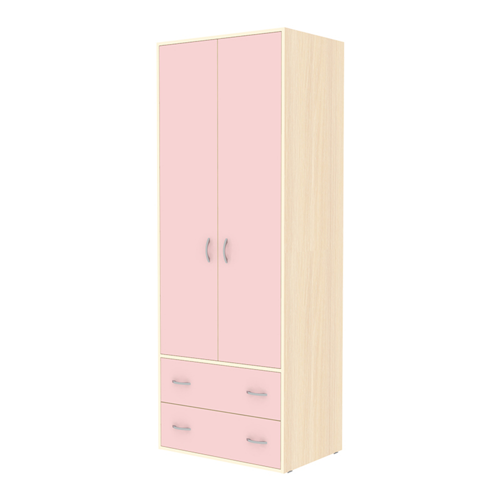 Шкаф 2-х створчатый КарИВи Милана  Дуб Молочный Розовый
