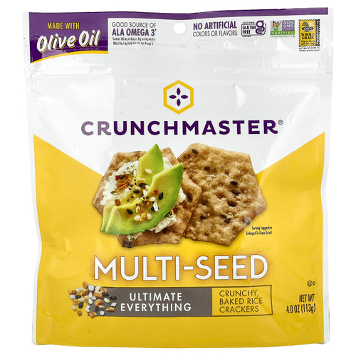 Crunchmaster, Multi-Seed, хрустящие рисовые крекеры, Ultimate Everything, 113 г (4 унции)