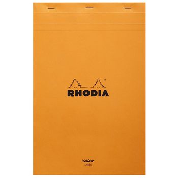 Блокнот Rhodia Basics YELLOW №19 21х31,8 с желтой бумагой в линейку 80 гр оранжевый (19660C)