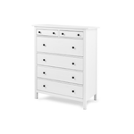 Комод с 6 ящиками деревянный, Хемнэс Hemnes/ Кымор, 108х50х131 см,белый