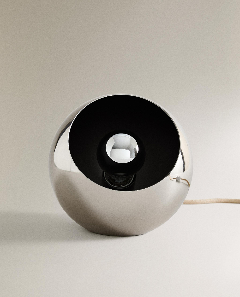 Zara Home Настольная лампа, цвет серебристый, 18 см