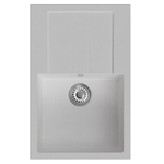 Мойка ML-GM31 КОМФОРТ с крылом, ультра-белая (341), 770*500*190мм