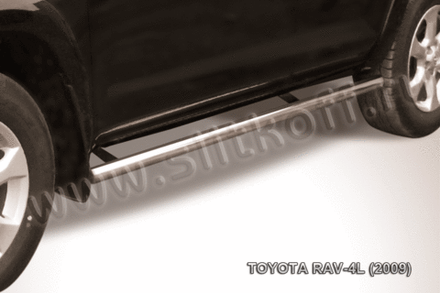 Пороги из нержавейки Toyota Rav-4 L (2005-2010) d57 труба