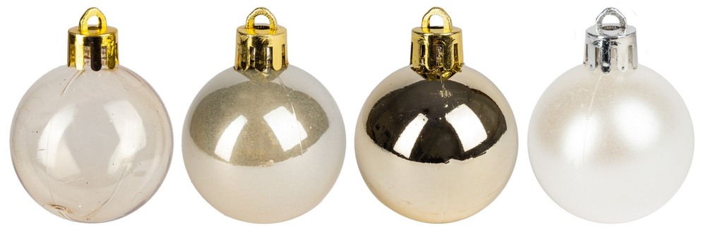 Набор шаров 24шт 4см жемчужный+шампанское SYQA-012251