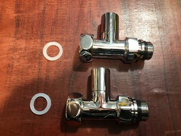 Кран для полотенцесушителя прямой 1х3/4" г/ш круглый Tim, 2 шт