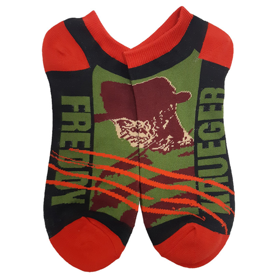 Носки укороченные Кошмар на улице Вязов. Фредди Крюгер, р-р 40-44 (зеленый/бордовый)