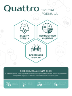 Корм для собак средних и крупных пород SF Cardio Guard, (дилатационная кардиомиопатия), 12 кг, QUATTRO