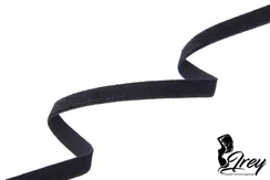 170 Бретель-резинка бархатная  10 мм, черный 170