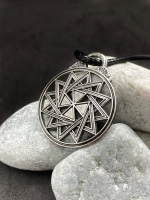 Магический кулон мальтийский крест Звезда Эрцгаммы из стали