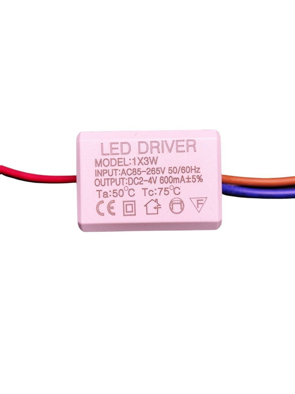 Светодиодный драйвер Led Driver: 1-3W AC85-265V DC2-4V 600mA