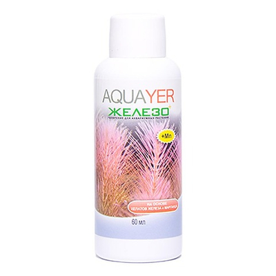 Aquayer Железо+ 60 мл - удобрение ежедневное для растений с железом (Удо Ермолаева)
