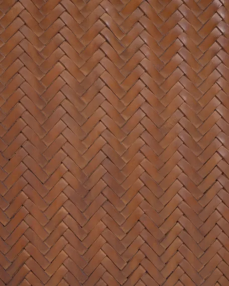 Изголовье подвесное Natesa из массива тика и кожи 163x60 см