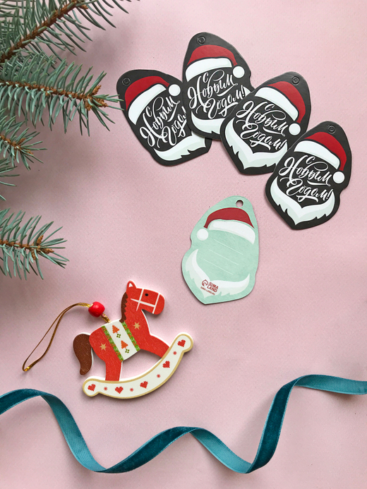 Бирка на подарок  «Крутой Дед Мороз», 5,3 × 7,5 см