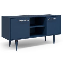 Тумба под ТВ Арт Колор matte 117см Классик Сильвер Королевский синий матовый