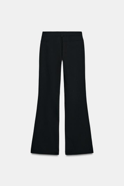 ZARA БРЮКИ FLARE, ЧЕРНЫЙ