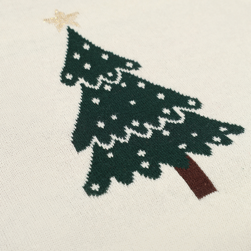 Плед из хлопка с новогодним рисунком christmas bows из коллекции new year essential, 130x180 см