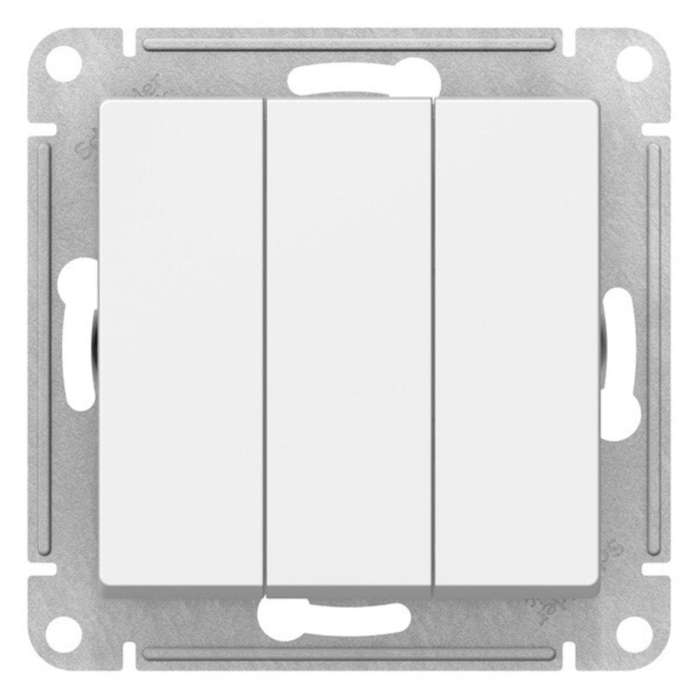 Schneider Electric AtlasDesign Выключатель 3-клавишный, 10А (белый)