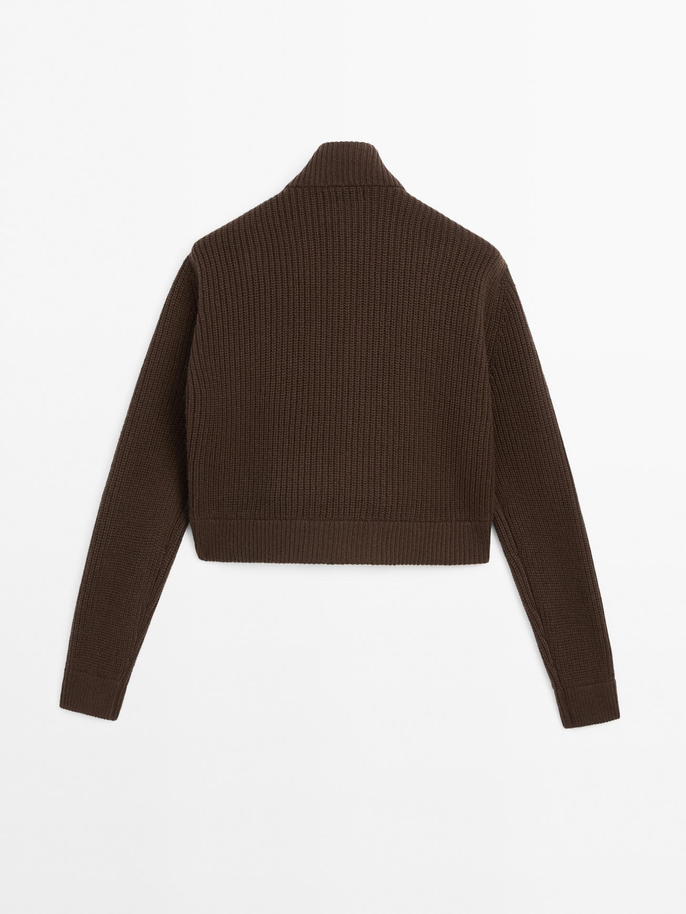 Massimo Dutti Комбинированная куртка из смесовой шерсти, коричневый