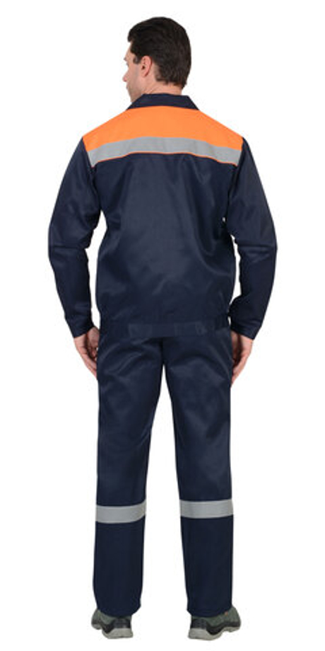 Костюм "Стройград" куртка.,п/к т.синий с оранжевым СОП 50мм