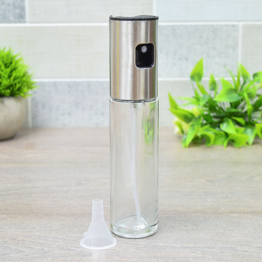 Емкость для масла 100мл стеклянная с распылителем, Y113-137