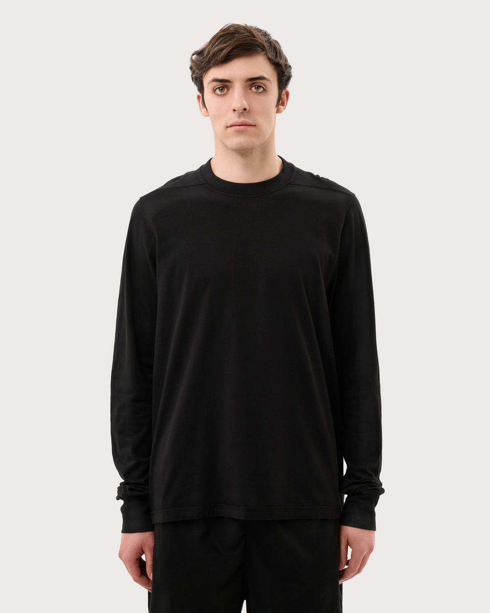 RICK OWENS DRKSHDW ЛОНГСЛИВ ЧЕРНЫЙ LIDO CREWNECK SWEAT