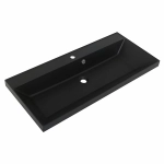 Тумба с раковиной Belbagno MARINO 80 белая глянцевая/черная раковина