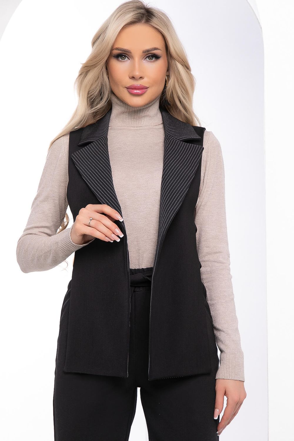Жилет "Эффектное появление" (полоска/блэк) Б8197 LT Collection