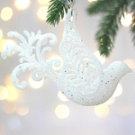 Подвеска «Птица счастья» 11*14 см, Белый