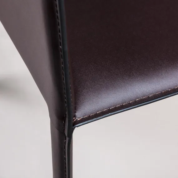 Полубарный стул Barrie 65 см коричневая кожа