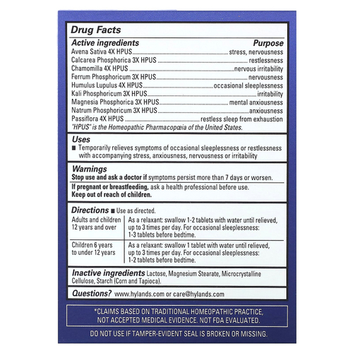 Hyland's Naturals, Calms Forté®, 100 таблеток