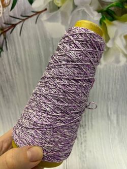 Пряжа хлопковая с люрексом