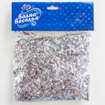 Конфетти дробленые Серебро, Металлик, 20 г.