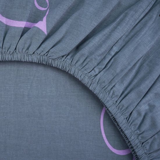 Простыня на резинке  Вероника,  160x200х30 см. , бязь  DOMTEKC