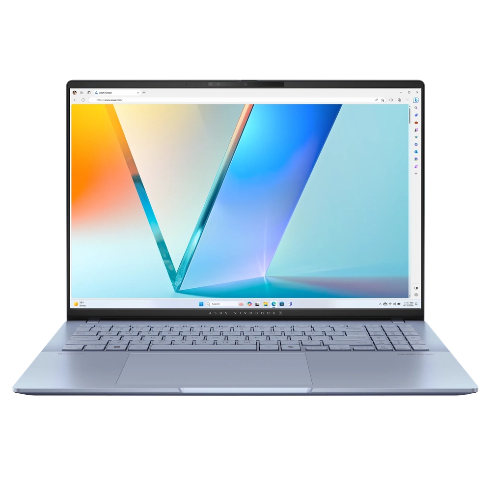 Ноутбук Asus/Vivobook S16 S5606CA-RI140/1y/Core Ultra 7/255H/2 GHz/32 Gb/PCIe NVMe SSD/1000 Gb/No ODD/Graphics/Arc/256 Mb/16 ''/2880x1800/FreeDos/120Hz refresh rate/VESA CERTIFIED Display HDR True Black 600/cyan