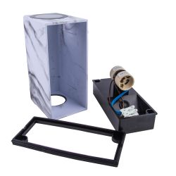 UUL-P42A 2х6W-GU10 IP65 MARBLE Светильник уличный. под две лампы GU10. Архитектурный накладной. Цвет корпуса мрамор. TM Uniel