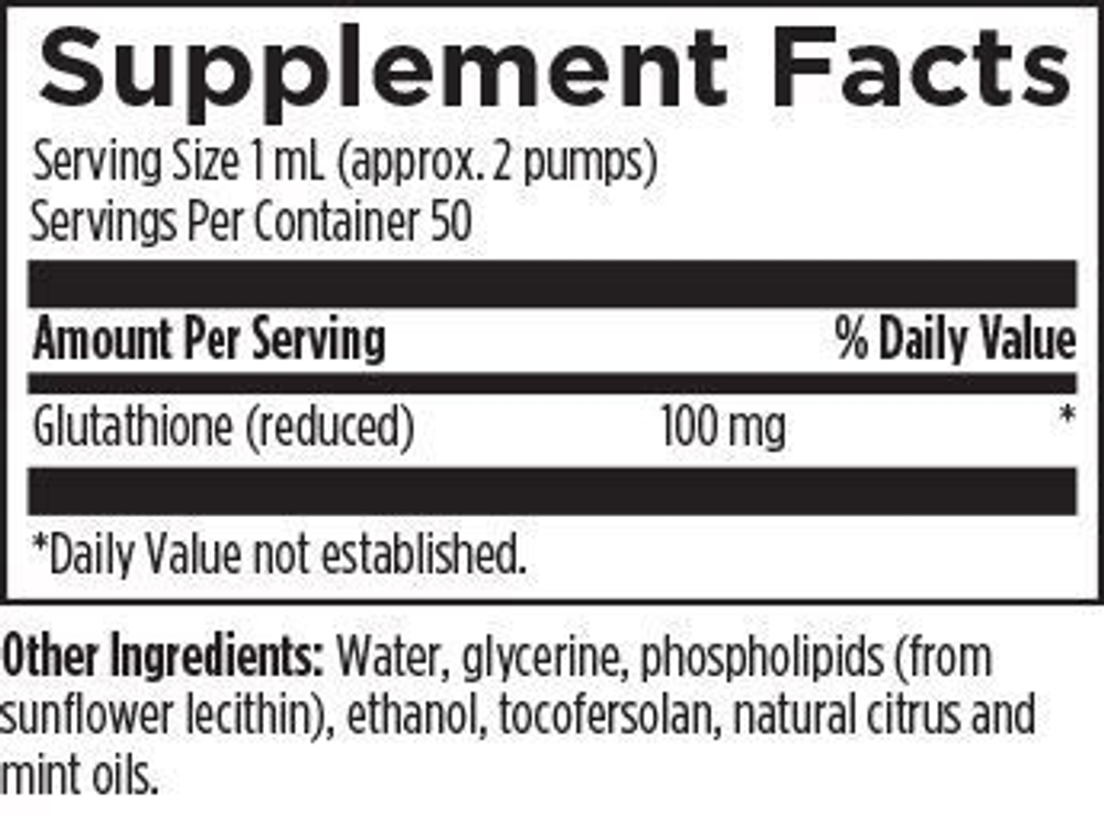 Designs For Health - LPOGLT - Liposomal Glutathione 50 ml