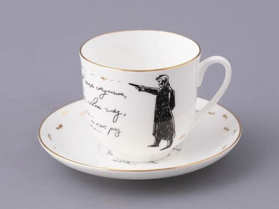 Чашка с блюдцем форма Ландыш 2, рисунок Дуэль арт 81.22809.00.1