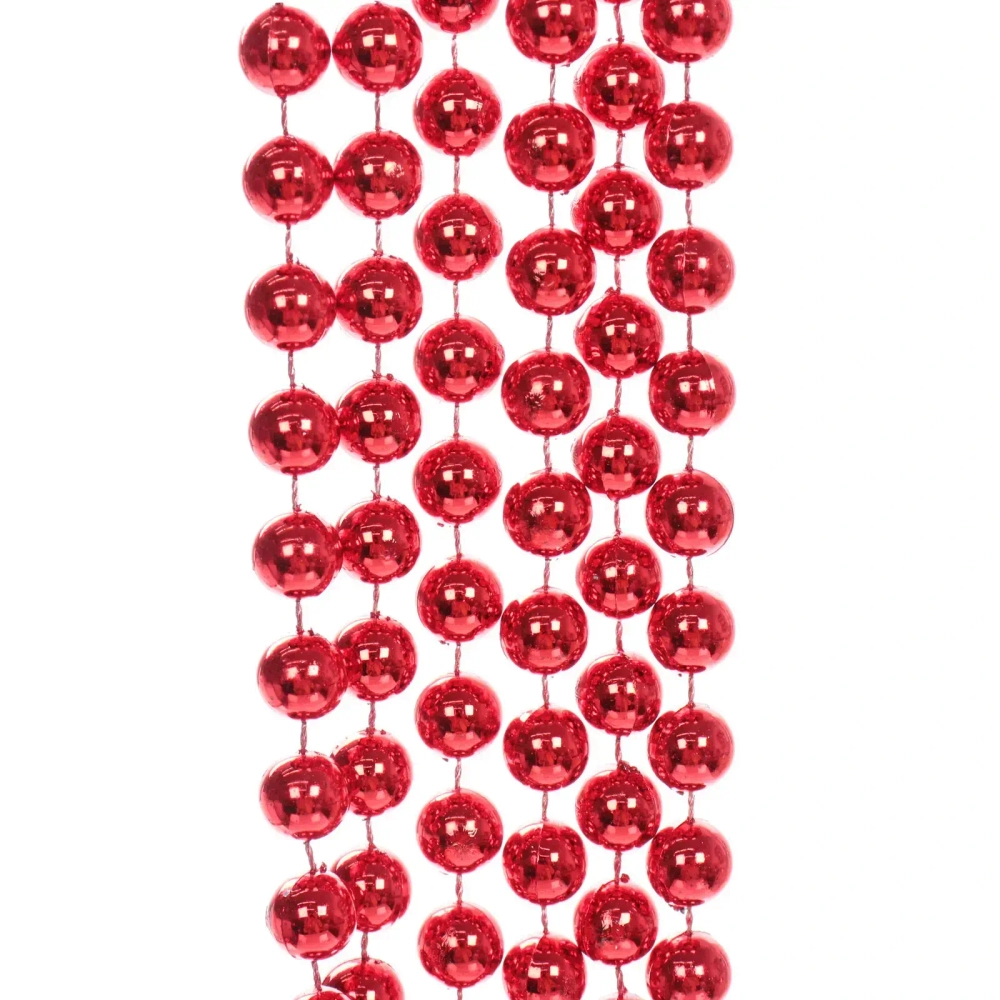 Бусы на ёлку 2,0 м «Шарик крупный» d-12 мм, Красный