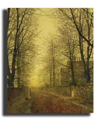 Репродукция "Джона Аткинсона Гримшоу - В осеннем золотом сиянии"