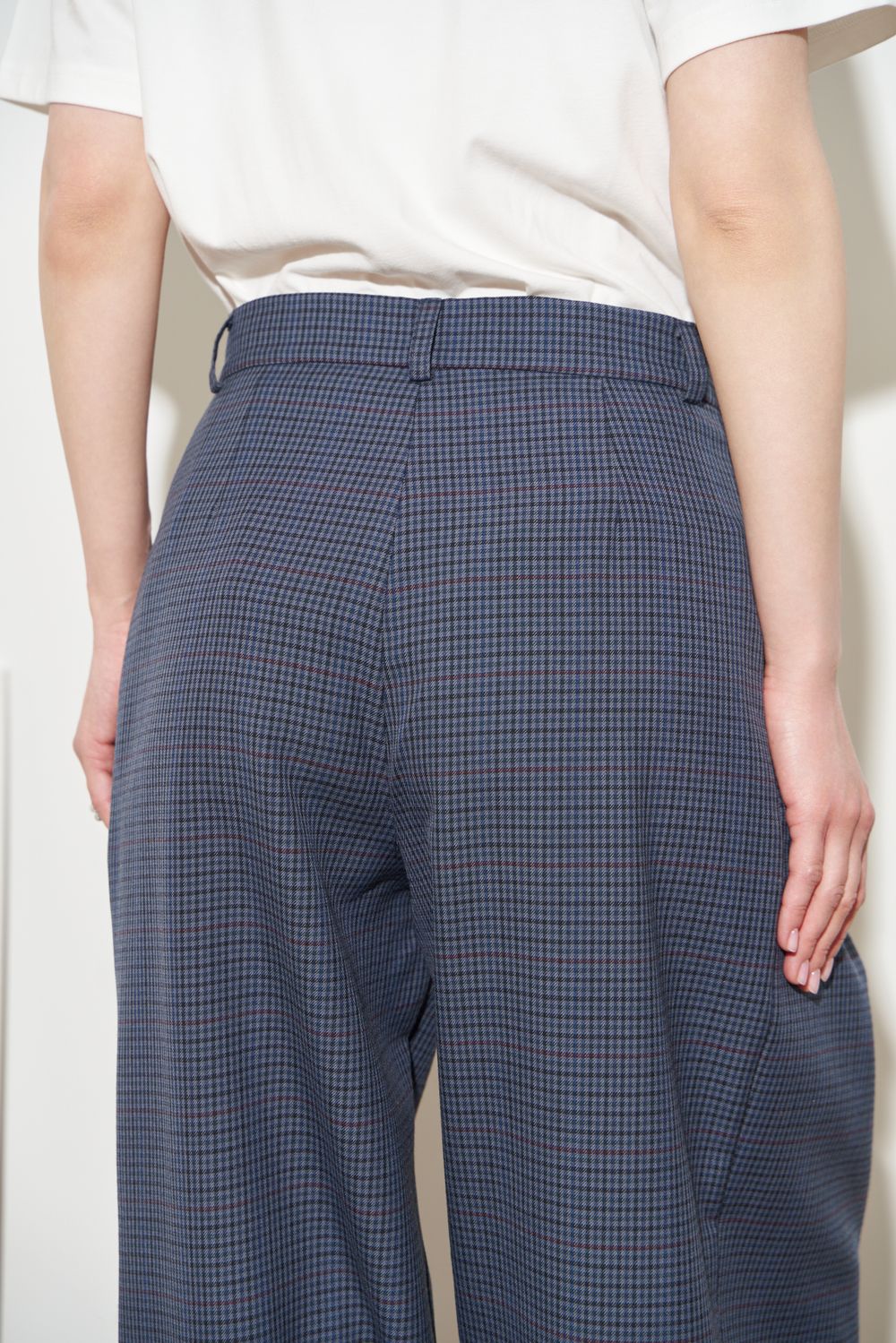 БРЮКИ «ICONIC» В КЛЕТКУ ГОЛУБОЙ|ТЕМНО-СИНИЙ|КРАСНЫЙ