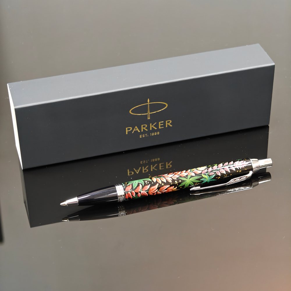 Ручка "Люпины" №2 с ручной росписью Палех