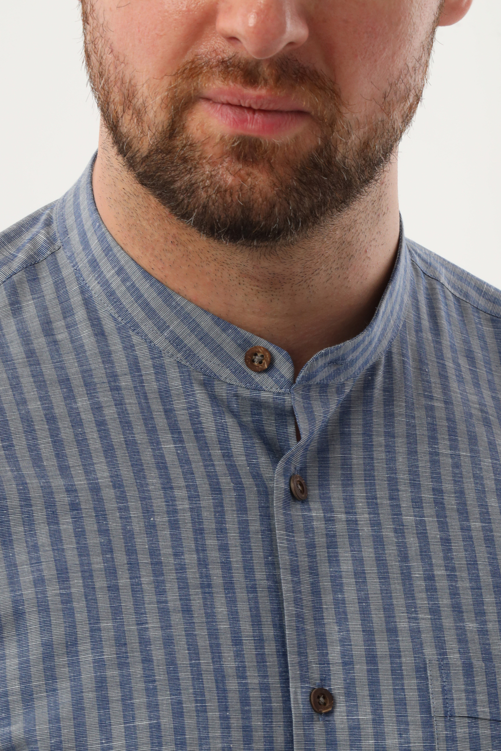 Сорочка мужская VESTER длинный рукав, воротник стойка 58115 23