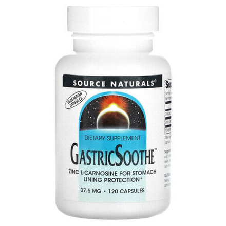 Цинк Source Naturals, GastricSoothe, 37,5 мг, 120 капсул