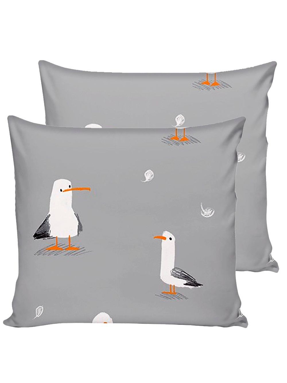 Наволочка комплект 2шт перкаль Сказка "Чайки" 70x70 см на молнии