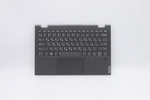 Верхняя панель с клавиатурой (топкейс) для ноутбука Lenovo Yoga C640-13IML. раскладка - русская, с подсветкой, серая (5CB0W43774), оригинал