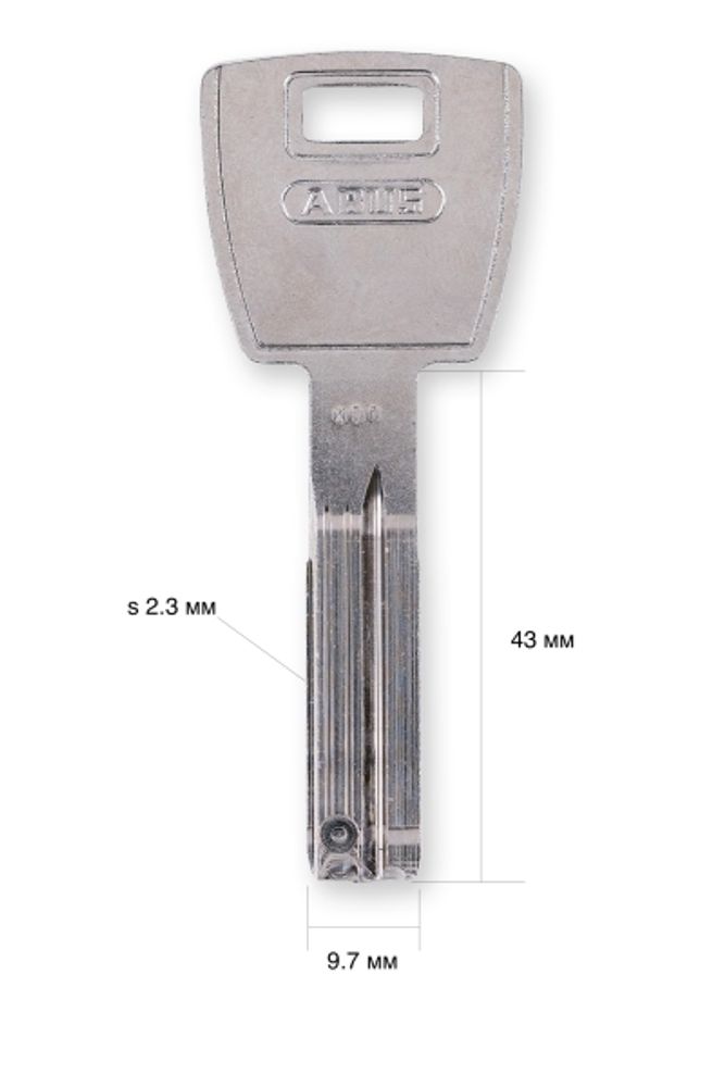 Заготовка вертикального ключа 12891 ABUS X12R
