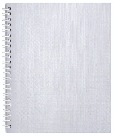 Тетрадь А5 96л. на гребне, клетка "METALLIC Белая" (Хатбер)